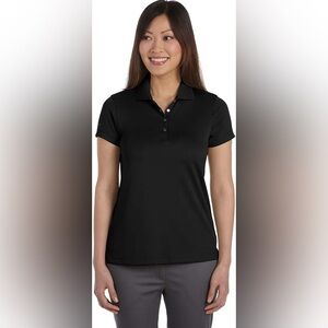 IZOD Polo Shirt Women XL Black Performance Golf Pique Tennis Collared Top Preppy